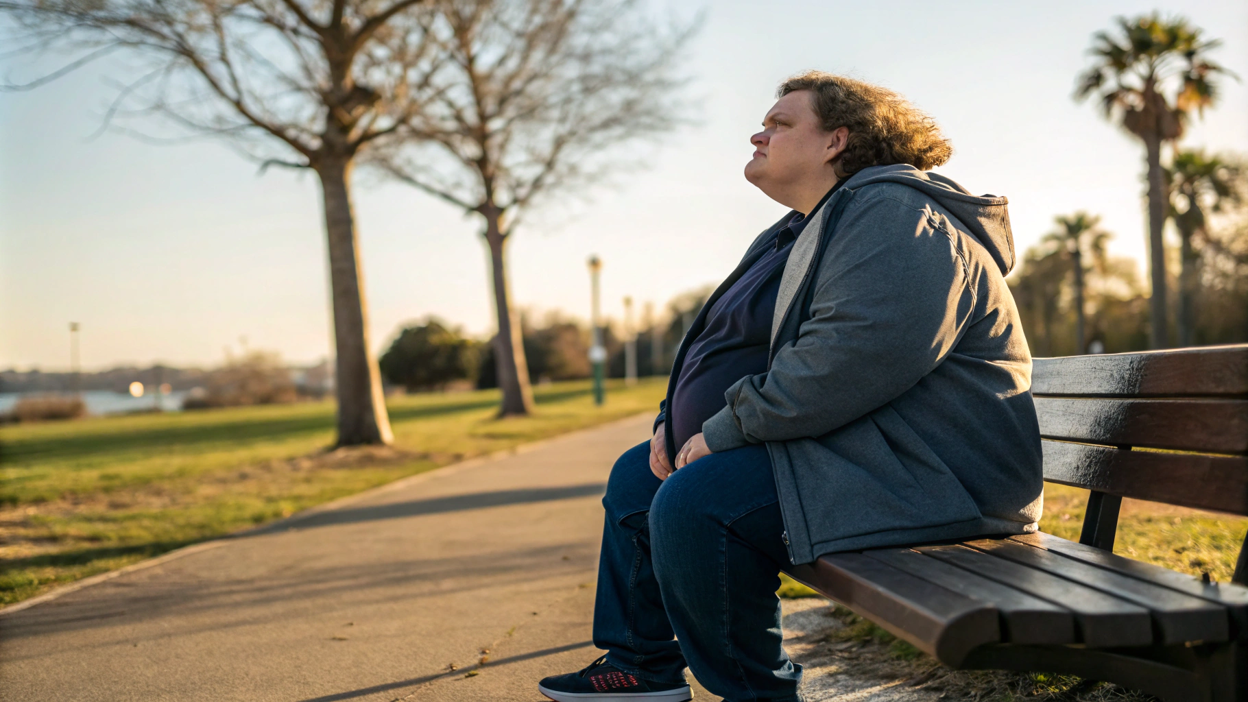 AI generated image by Red Panda AI: crea una persona con problemas de obecidad