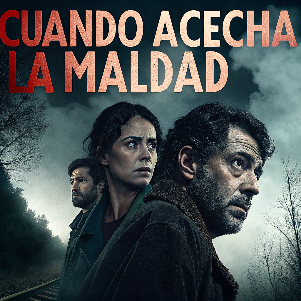 AI generated image by Red Panda AI: poster unico de la pelicula cuando acecha la maldad 