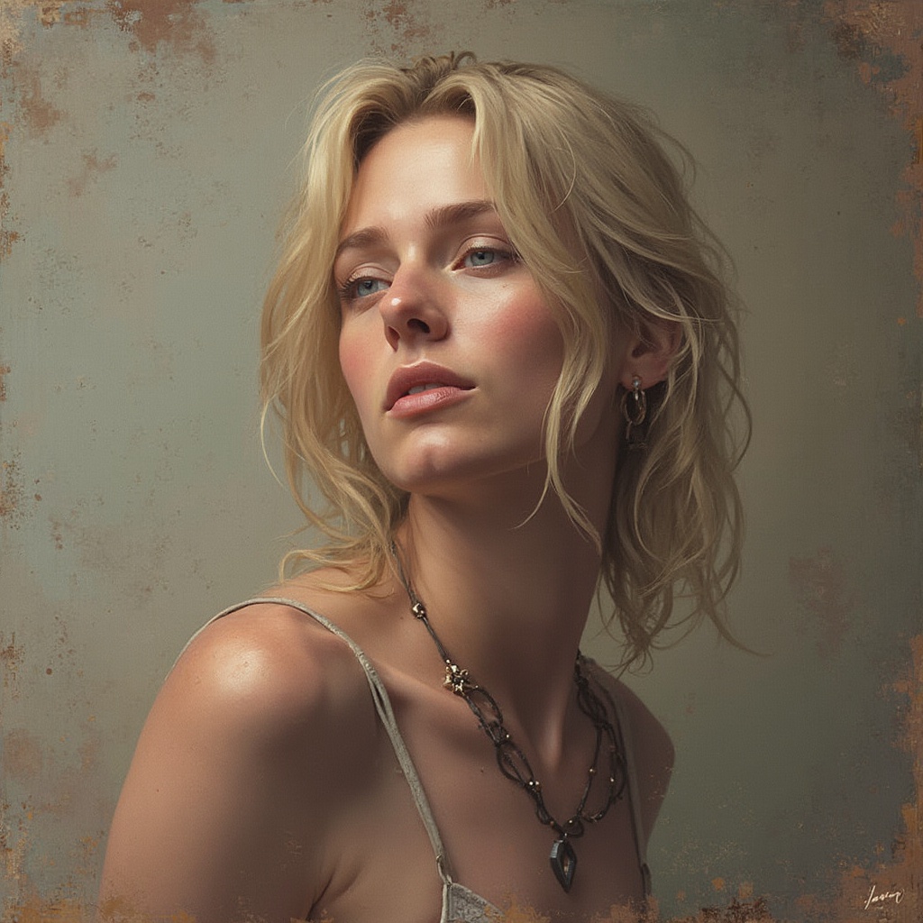 AI generated image by FLUX-Realism-Lora: просто женщина с надписью комару60 на бумажке 