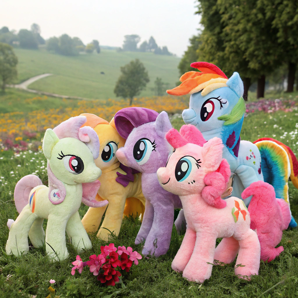AI generated image by Red Panda AI: Todas las my little ponys juntas 