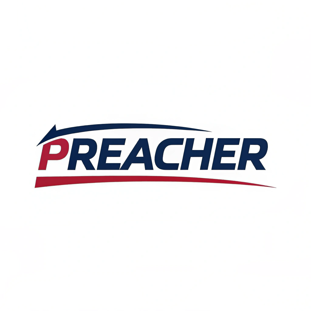 AI generated image by Red Panda AI: Make a logo with the name Preacher.