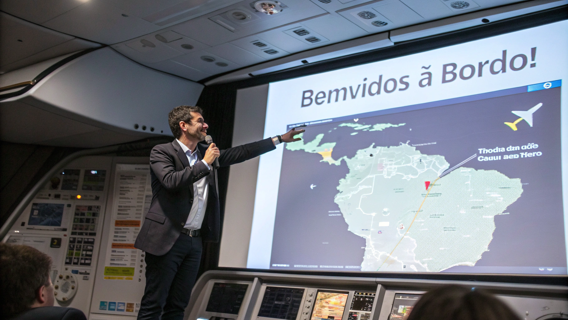 AI generated image by Red Panda AI: Crie imagem para esses temas

Slide de Abertura – “Bem-vindos a Bordo!”
Inclua um fundo que lembra a cabine de um avião ou um painel de controle, com uma frase de boas-vindas, como "Preparados para decolar pelos resultados de Trade Marketing?"

Introdução – “Rota da Nossa Jornada”
Apresente um mapa de "destinos" que cada slide cobrirá, como “Desempenho Anual”, “Resultados por Categoria”, “Parcerias Estratégicas”, e “Próximos Destinos”.

Slide de Resultados – “Altitude das Vendas”
Use gráficos e ícones de altitude para mostrar o desempenho acumulado, com as barras crescendo como se representassem níveis de altitude.