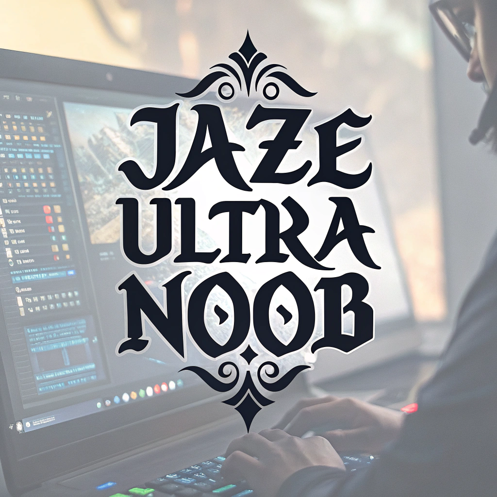 AI generated image by Red Panda AI: JazE UltrA no0b en ecriture gotique sur un fond counter strike
