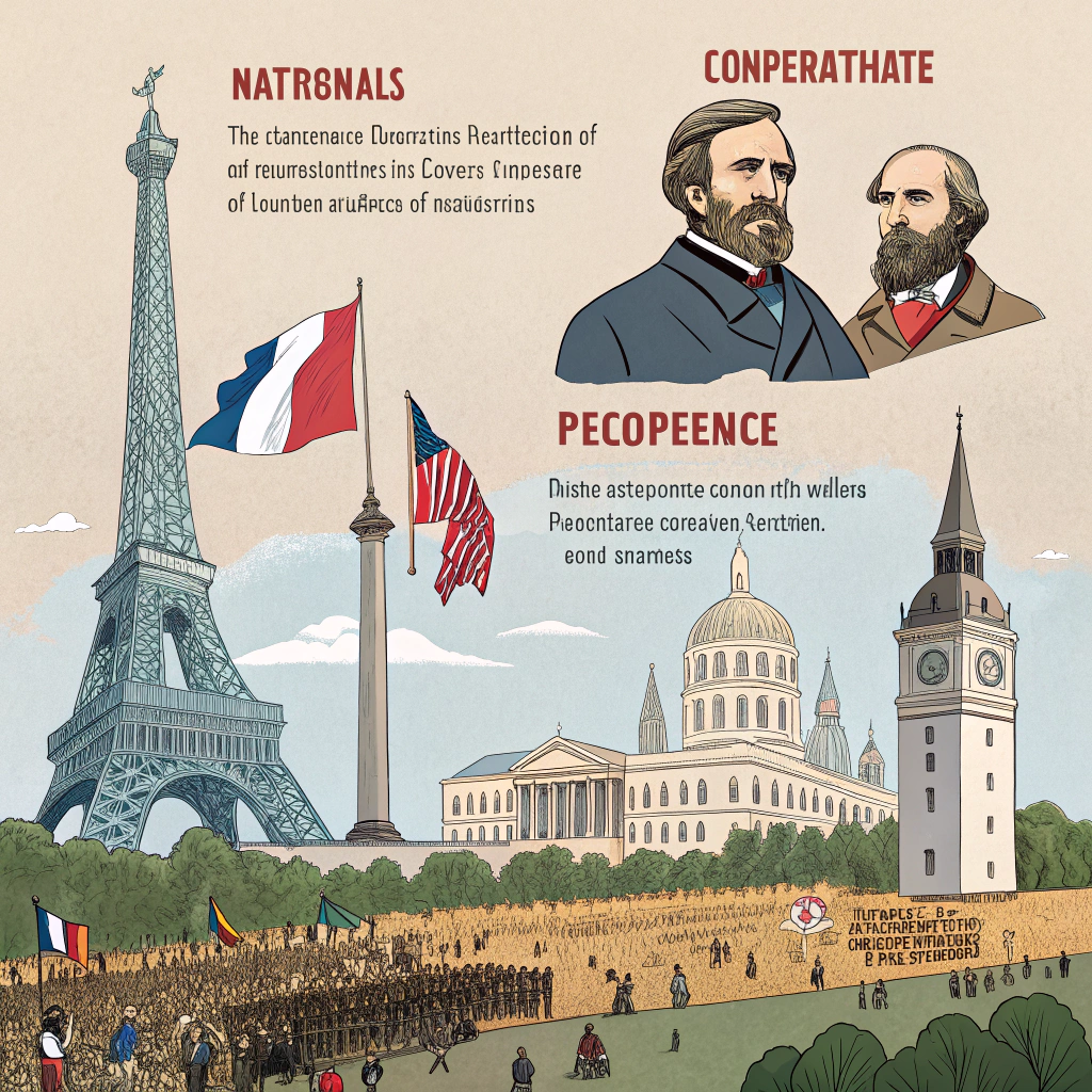 AI generated image by Red Panda AI: nacionalismo en el siglo XIX, con la independencia y los héroes de la nación que consolidaron la nacion y las reformas liberales y conservadoras al igual que la intervención extranjera. dame una imagen de este tema 