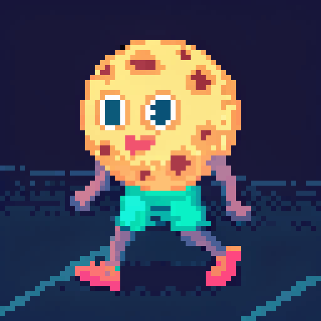 AI generated image by Red Panda AI: una caricatura de una pelota de pickleball, humanizada, caminando, con indumentaria para jugar pickleball