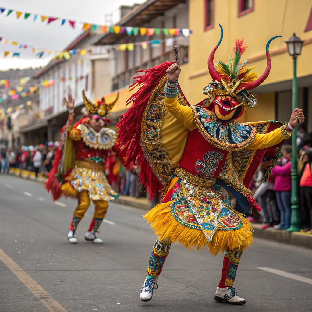 AI generated image by Red Panda AI: diablada pillareña de Ecuador