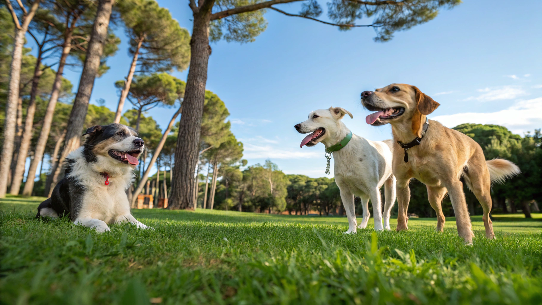 AI generated image by Red Panda AI: dogs to be adopted, beautiful scene