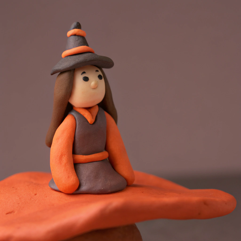 AI generated image by Red Panda AI: D&D style. A young girl, 26 years old. She has long straight hair. She wears witch clothes, but without the hat. She's on top of a flying carpet, like Aladdin.