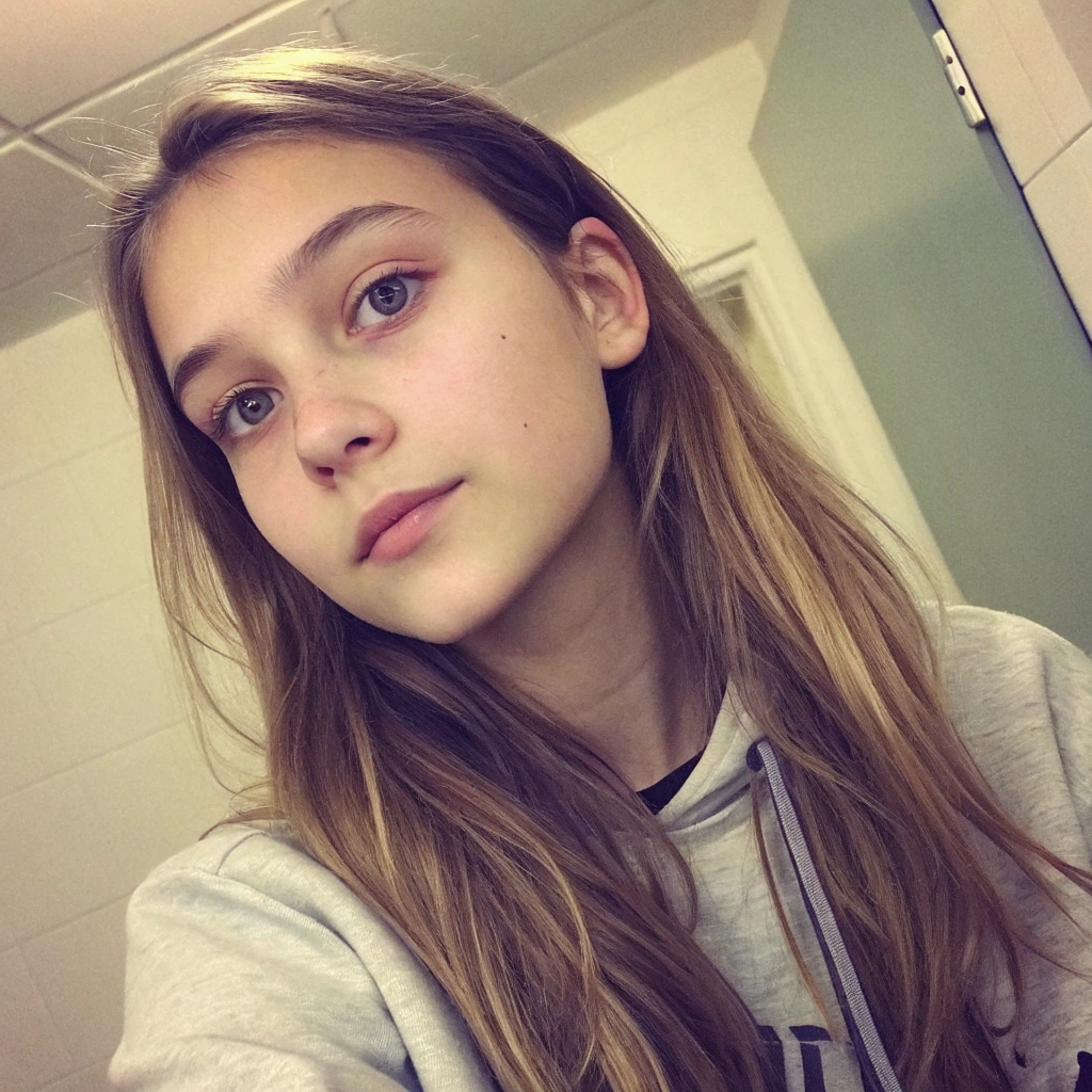 AI generated image by Red Panda AI: low quality selfie, of a young teenage girl