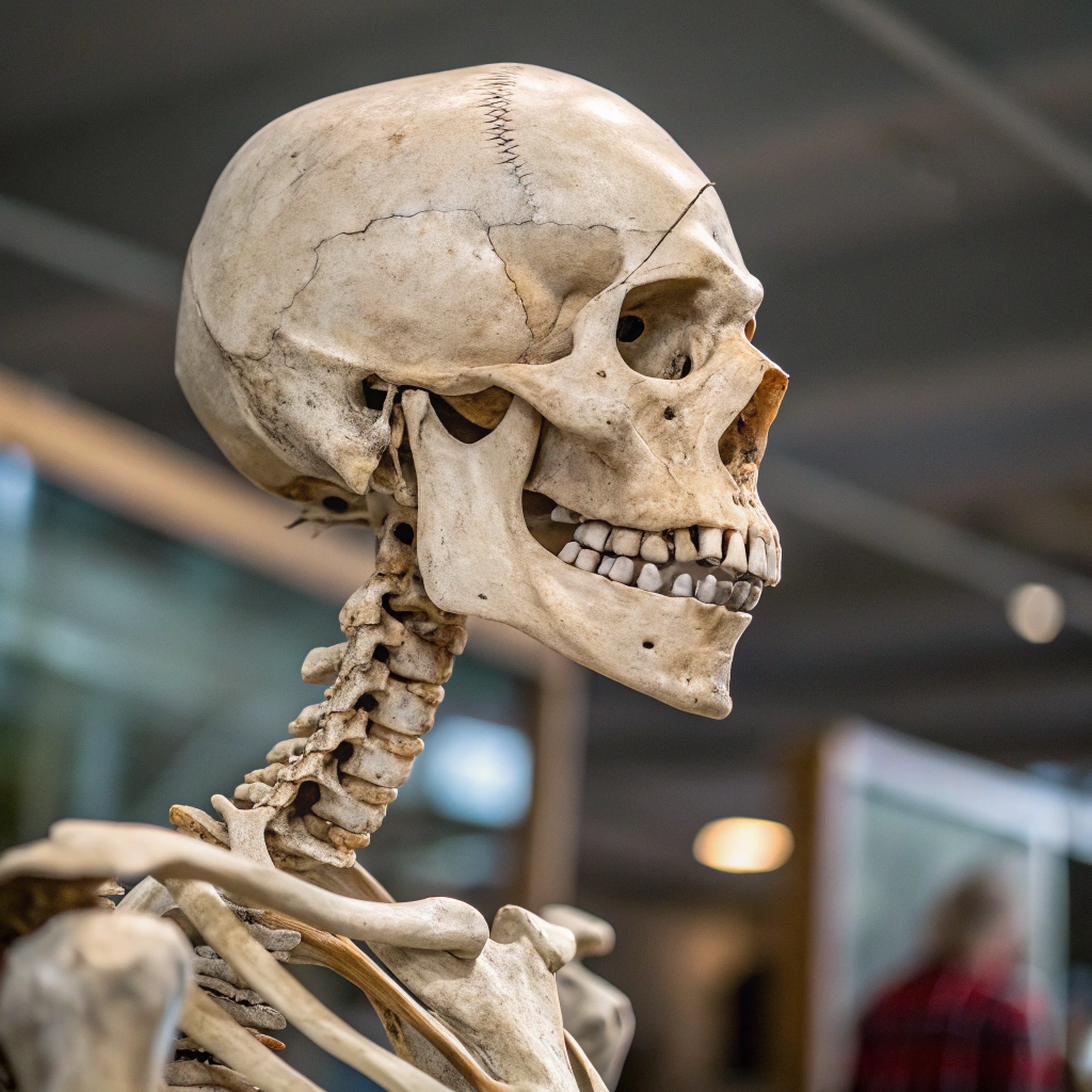 AI generated image by Red Panda AI: realistic skeleton head