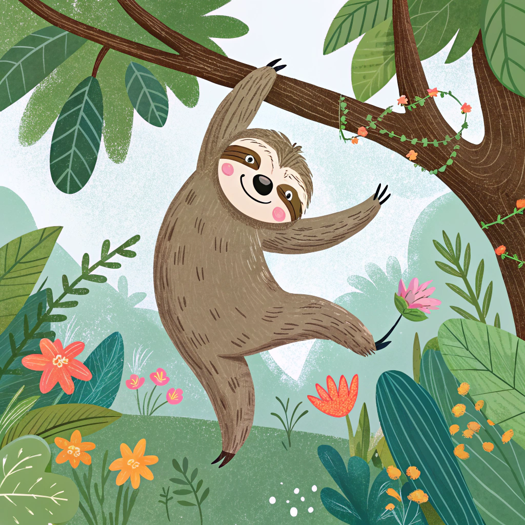 AI generated image by Red Panda AI: perezoso bailando
