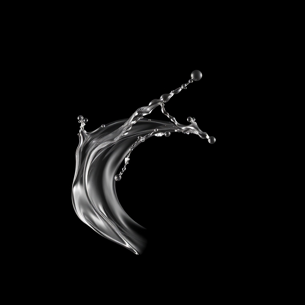 AI generated image by FLUX.1-schnell: Abstract liquid form floating in void, black and white photography, isolated fluid dynamics, suspended mercury drops, sculptural liquid motion, zero gravity fluid, ethereal droplets, dramatic rim lighting, floating liquid art, pure black background, ultra sharp detail, no surface reflection, studio lighting