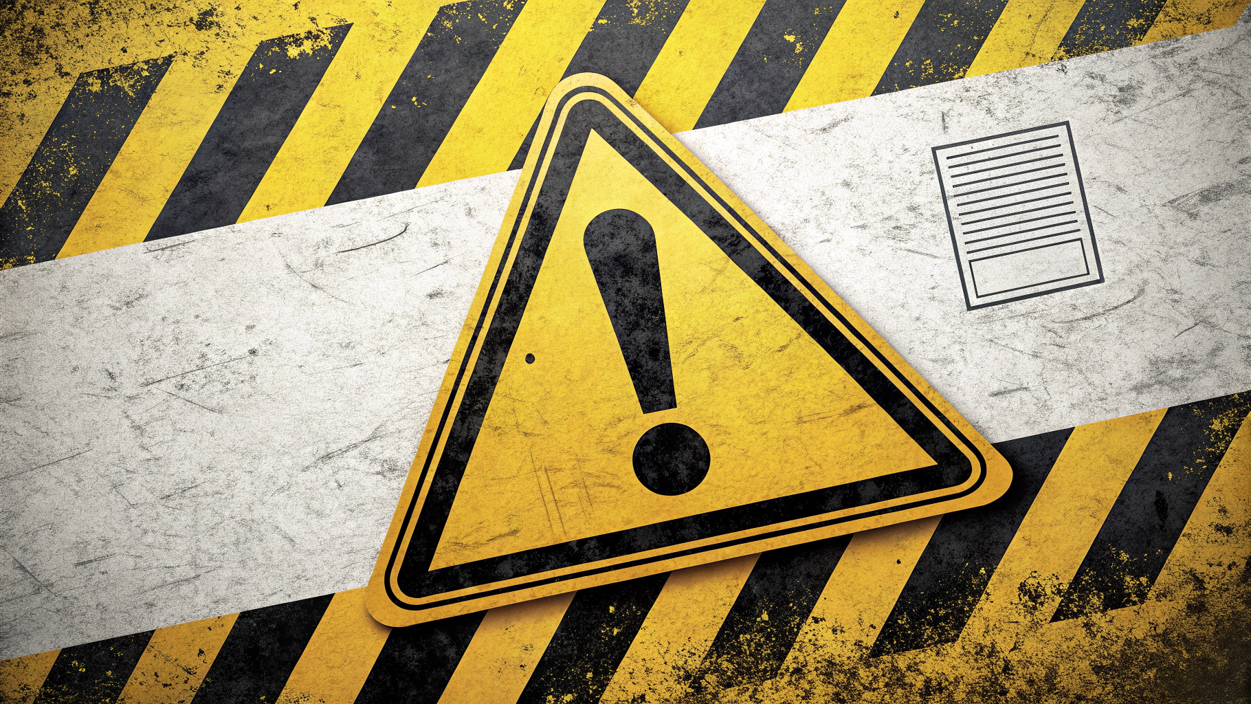 AI generated image by Red Panda AI: warning motif, yellow and black, alert