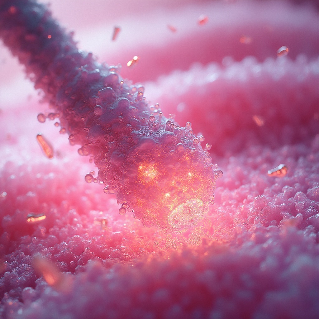 AI generated image by FLUX-Realism-Lora: Create an image that is high-resolution and suitable for the product detail page on a high converting eCommerce website.
What is MB40X: Experience visible beauty transformation starting in just 21 days. Our patented MB40X™ technology delivers up to 20% thicker, fuller hair by week 12 - proven in clinical studies and loved by thousands of women.*
Image: The Power of MB40X™
Concept: A stylized, microscopic close-up of the MB40X™ molecule (artistic interpretation) being absorbed into a hair follicle or skin cell. This visualizes the "40X better absorption" claim.  


Style: A blend of scientific and artistic, with vibrant colors and a sense of depth. The MB40X™ molecule should be visually distinct.  


Mood: Cutting-edge, innovative, and effective. 

