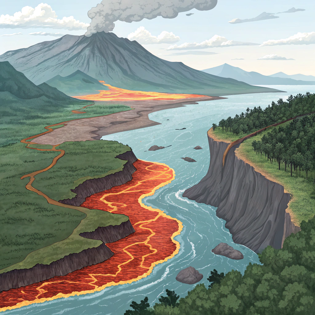 AI generated image by Red Panda AI: Imagen de movimientos divergentes como salen en geografía qué sea bonito 