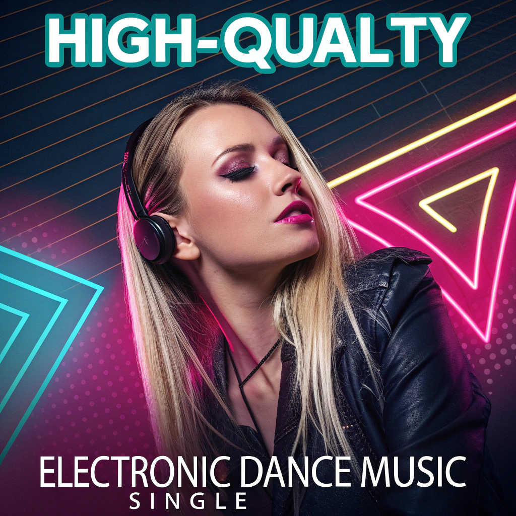 AI generated image by Red Panda AI: An electronic dance music single album image suitable for a dance party. High quality. Something that women would like.
