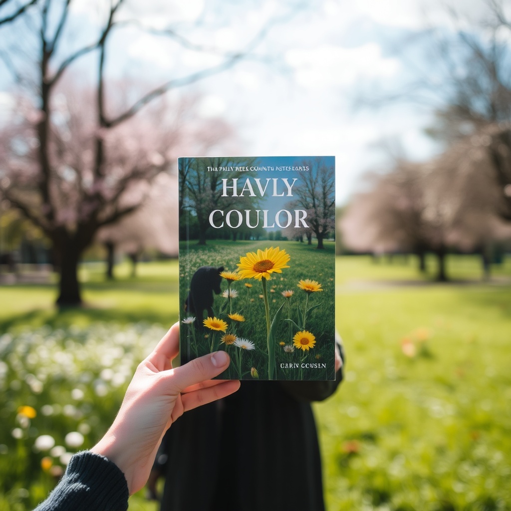 AI generated image by FLUX.1-schnell: spring, book cover