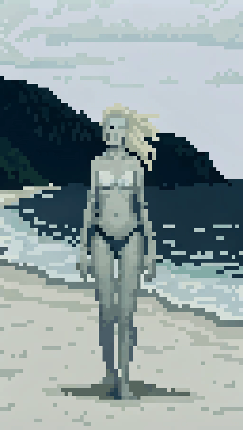 AI generated image by Red Panda AI: Highly realistic blonde 20 year old model in the beach 