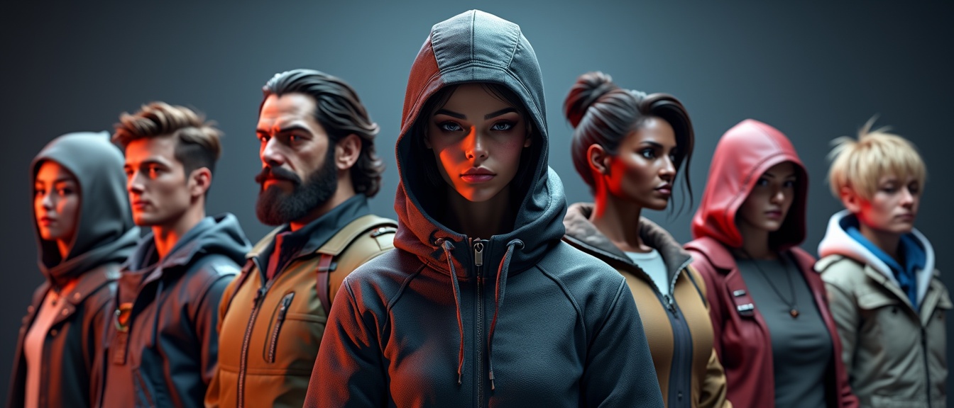 AI generated image by FLUX.1-pro: A high-definition image that will be used as a banner for a video game platform called "GameFactory". I want the clean text of GameFactory in the image. This banner image should have a variety of realistic characters from different genres to represent the diversity of the gaming platform and the environment should look as if its within a game. Make sure the characters are well designed with no flaws. The lighting is DARK. The image is rendered using Unreal Engine 5, HD. I dont want the UE5 logo in the image