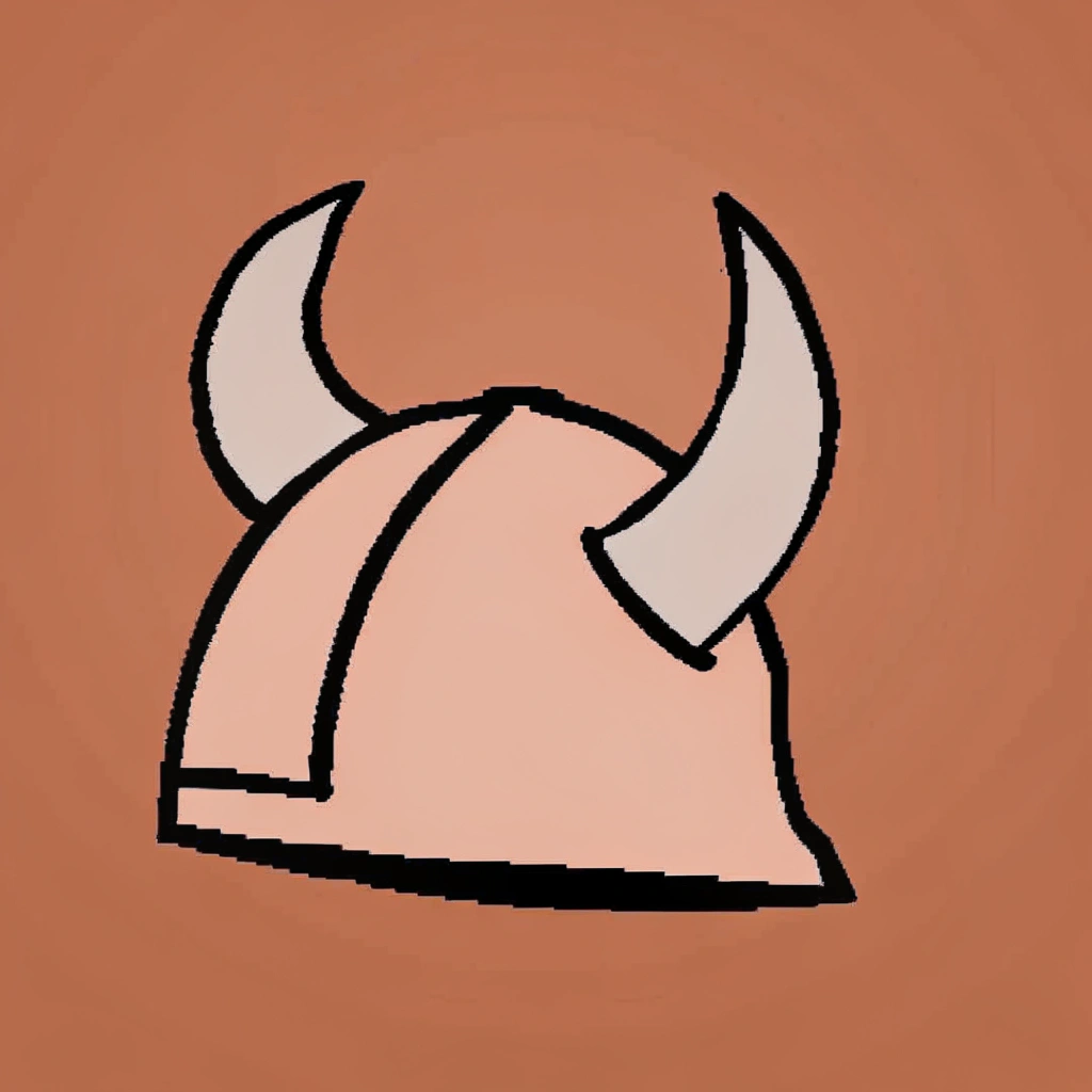 AI generated image by Red Panda AI: I need a minimal, simple logo for a casual mobile game with a Viking theme, consisting only of a silhouette.