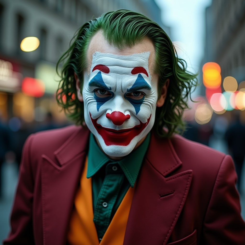 AI generated image by FLUX.1: DC the joker, 