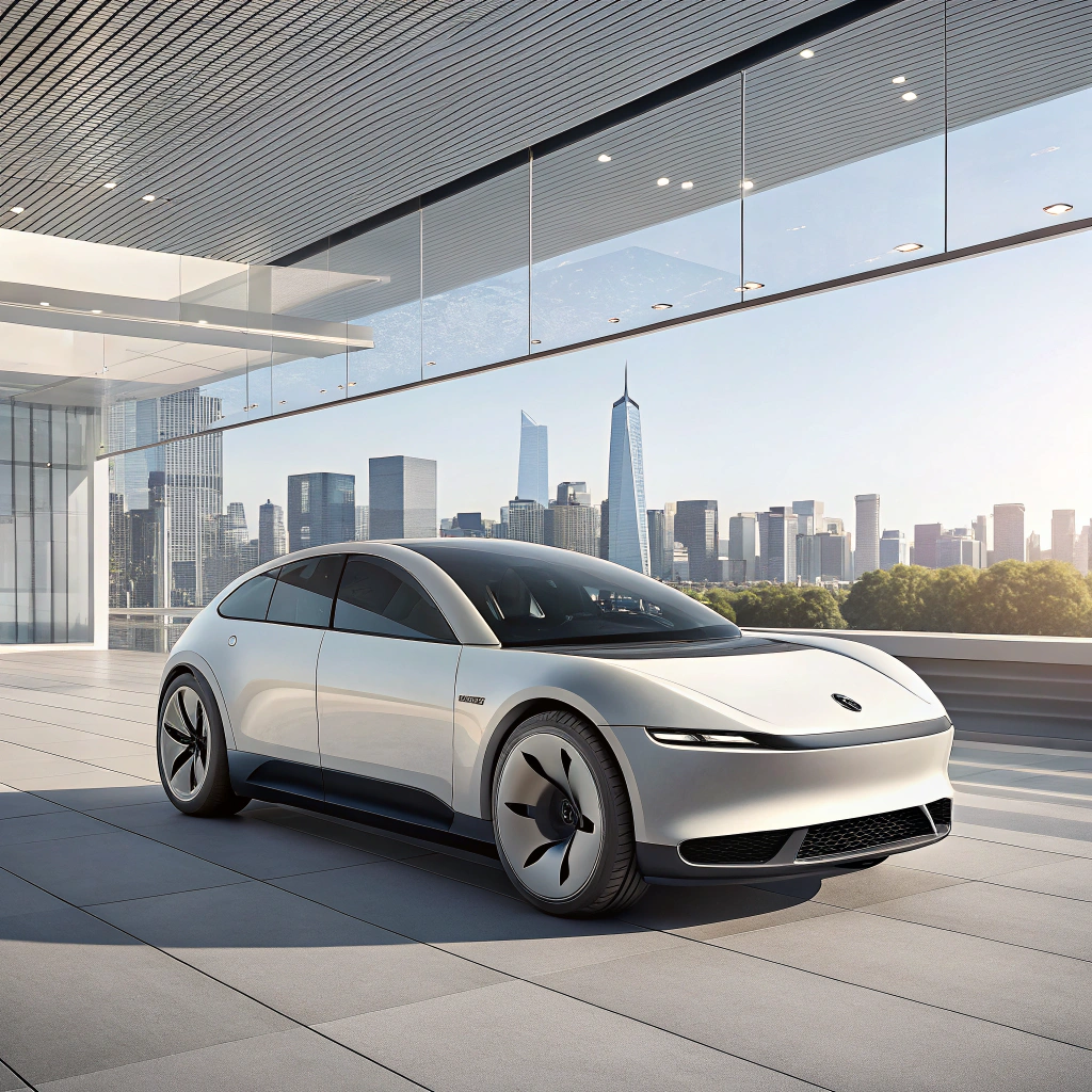 AI generated image by Red Panda AI: ａｐｐｌｅ　ｆｕｒｔｕｒｅ　ｃａｒ　