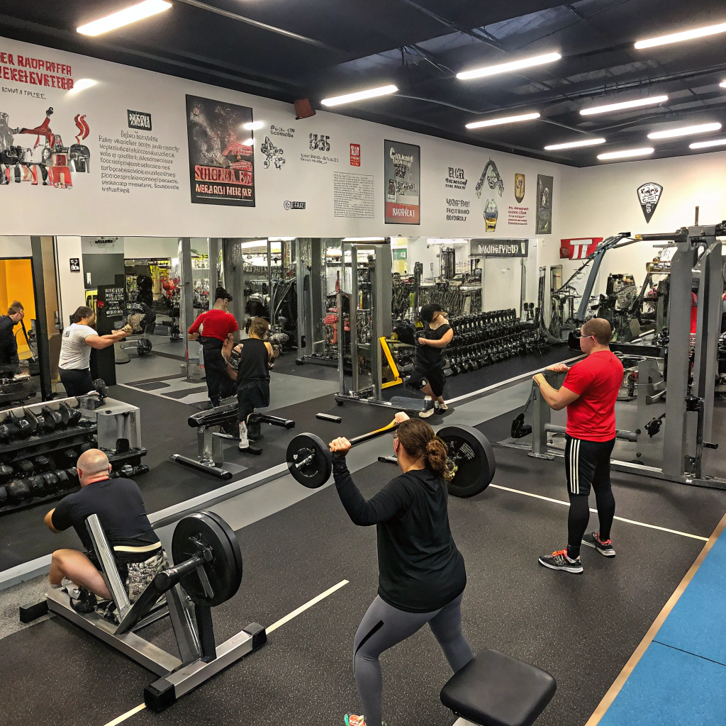 AI generated image by Red Panda AI: Make busy gym