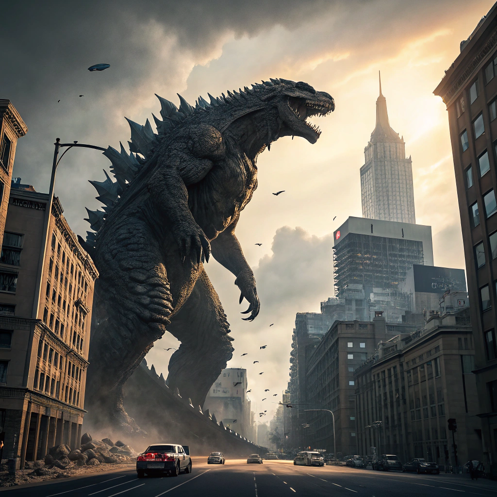 AI generated image by Red Panda AI: un mounstro gigante