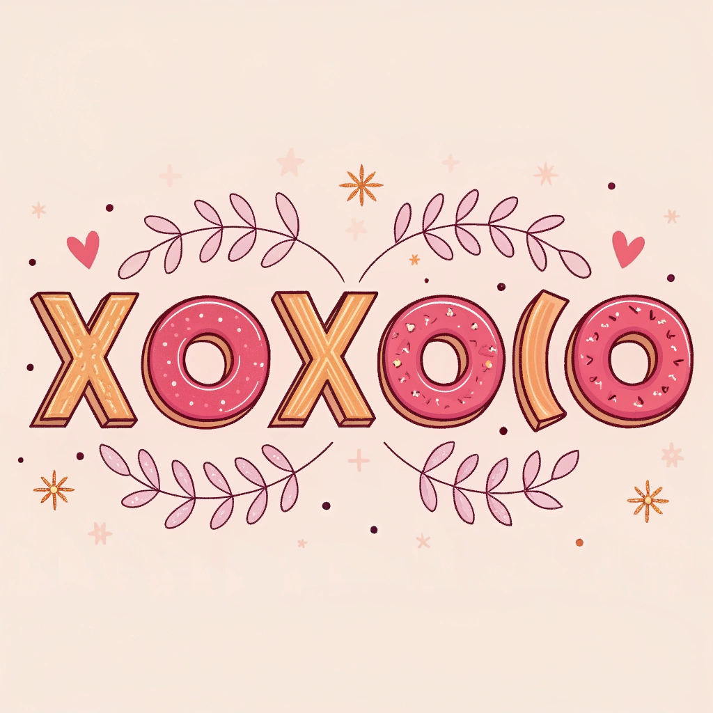 AI generated image by Red Panda AI: creame una imagen que ponga xoxoxoxo