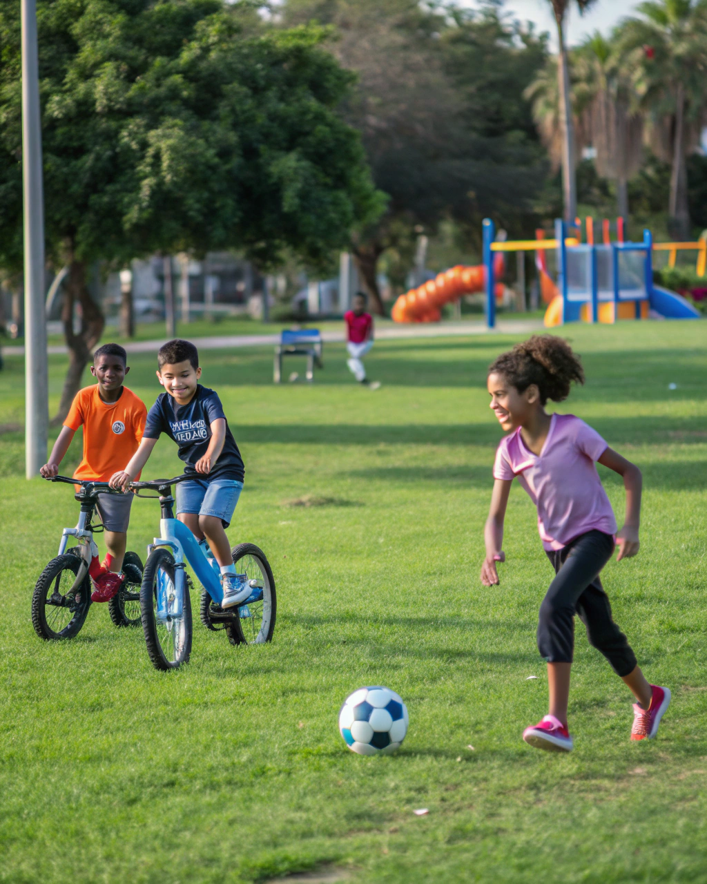AI generated image by Red Panda AI: niños haciendo deporte y recreación 