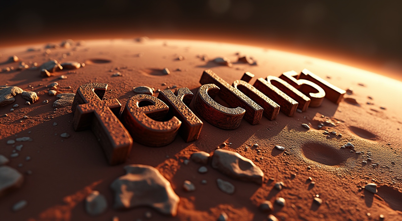 AI generated image by FLUX.1-pro: Crear la imagen de un texto "ferchin51" que reposa sobre las arenas del planeta marte , el texto en alta definicion elegante con un estilo 3d parece estar medio enterrado en las arenas