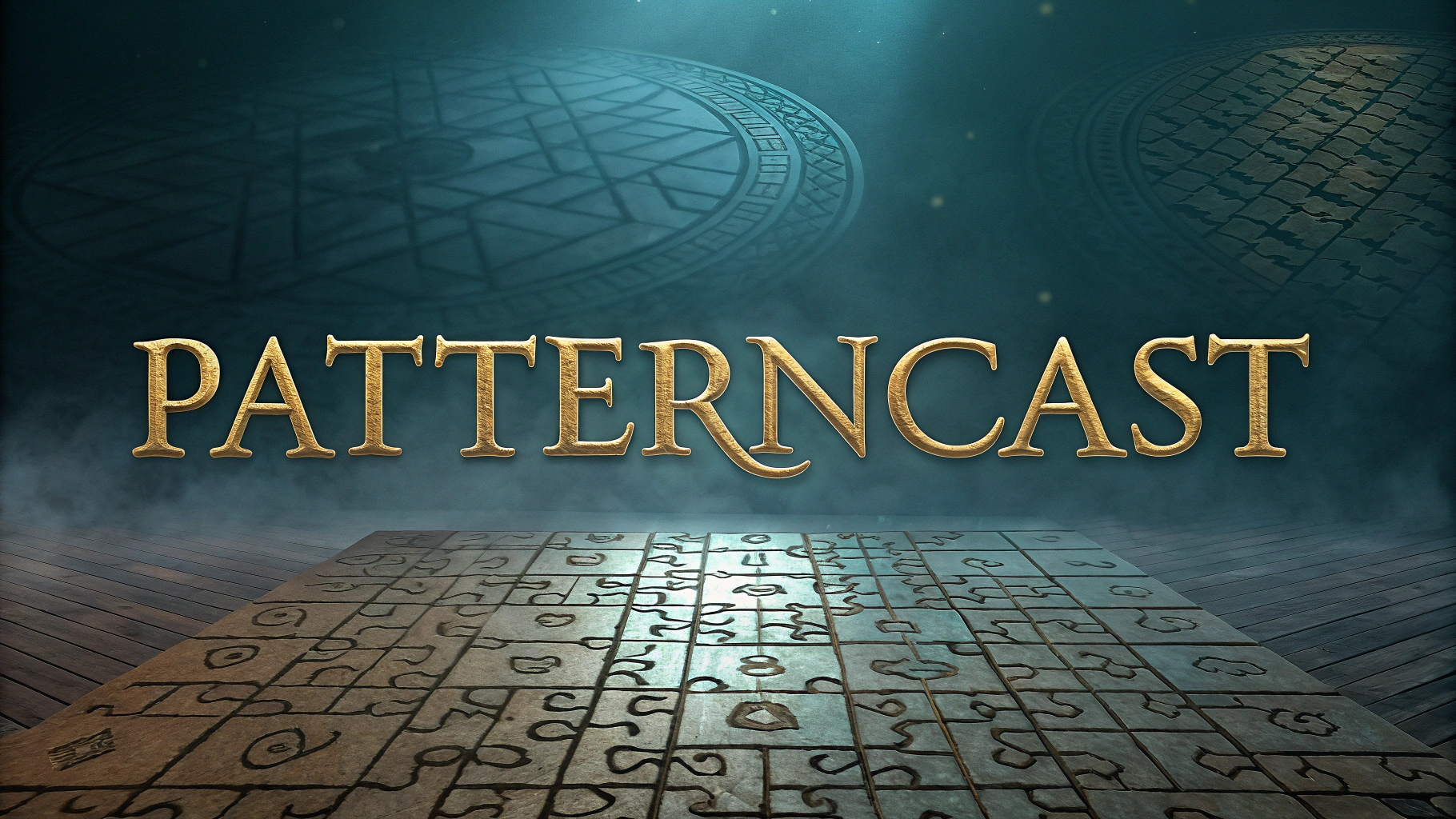 AI generated image by Red Panda AI: the word "PatternCast" is a puzzle, myth, enigma