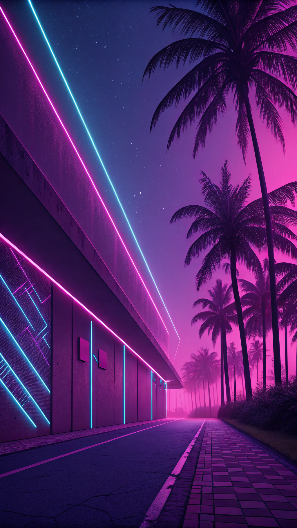 AI generated image by Red Panda AI: techno purple background