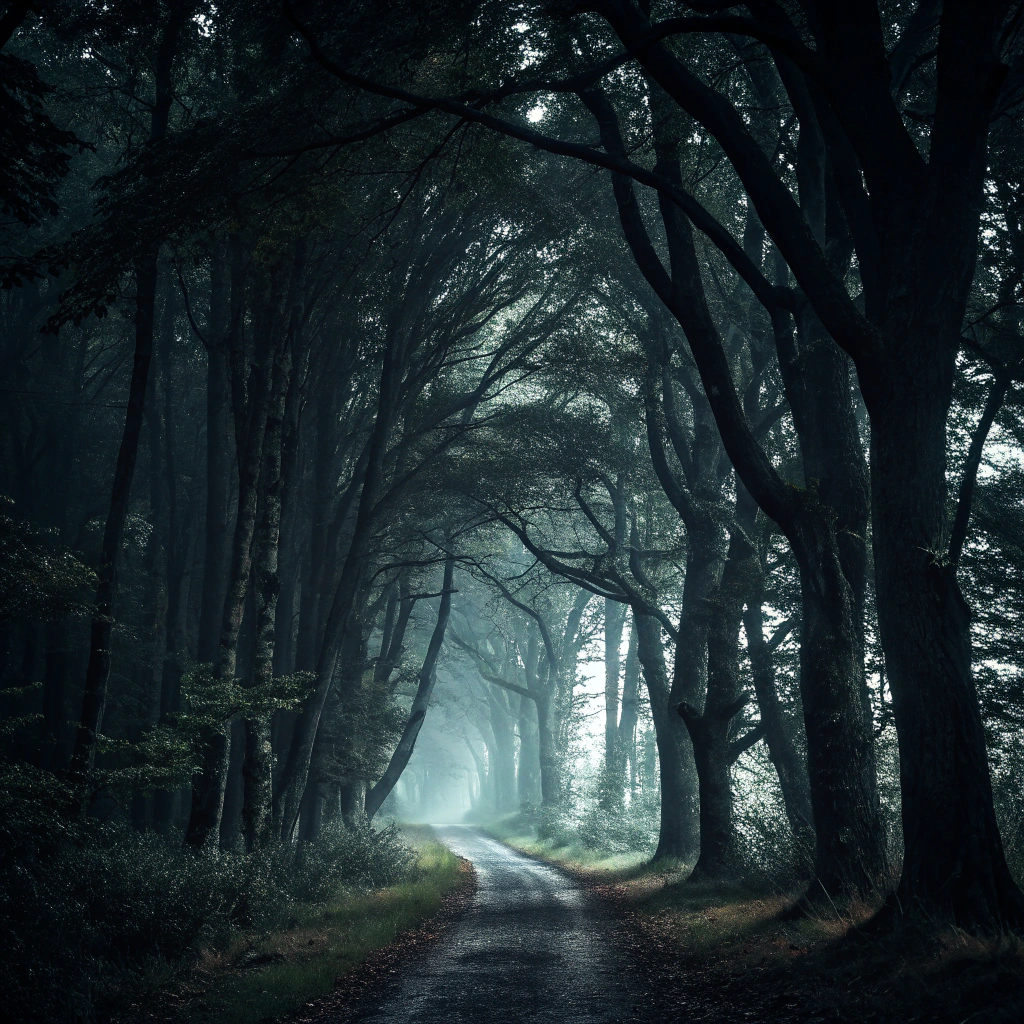 AI generated image by Red Panda AI: un bosque oscuro
