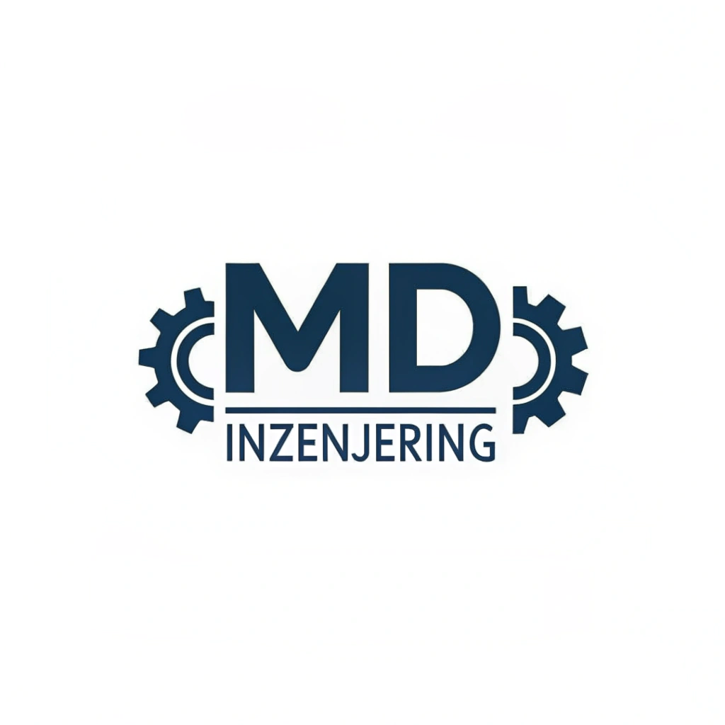 AI generated image by Red Panda AI: Make logo for small company with this words MD inzenjering
