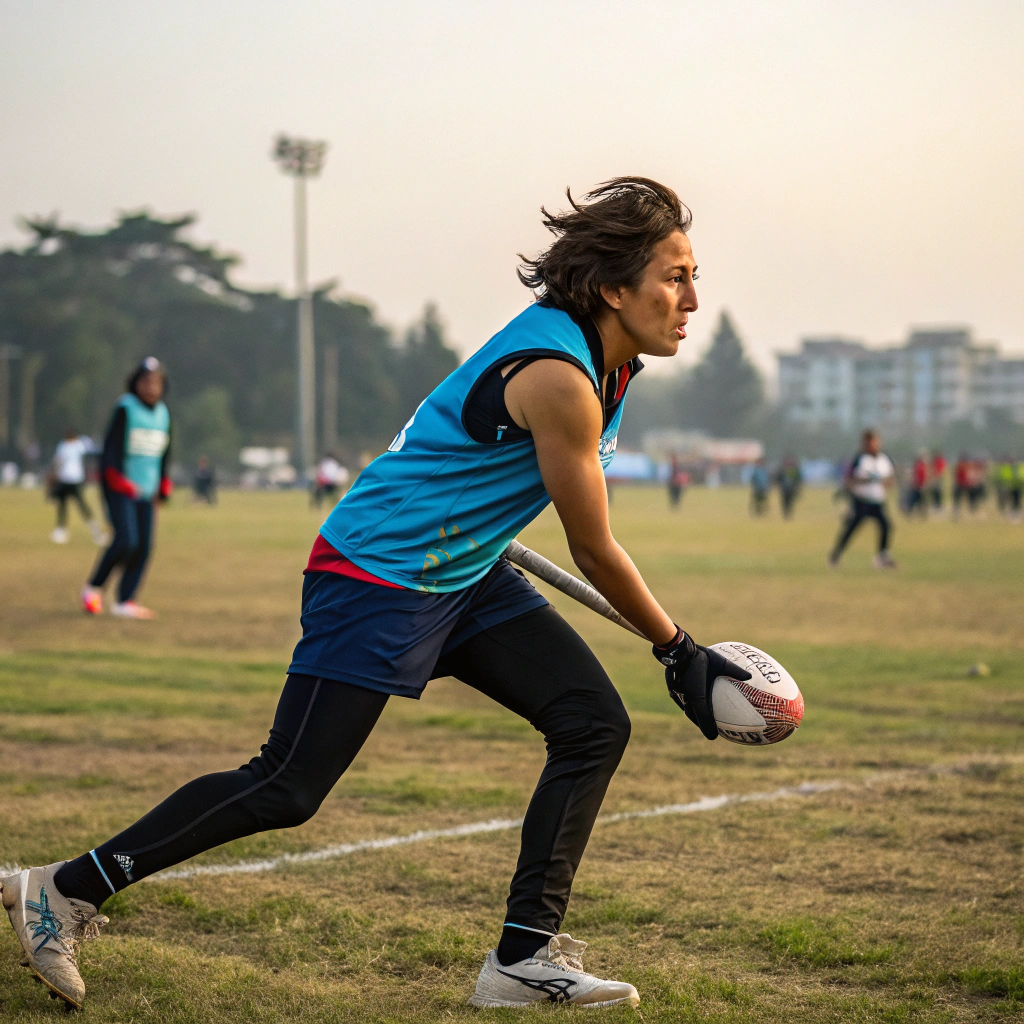 AI generated image by Red Panda AI: I am plaing sport with my face