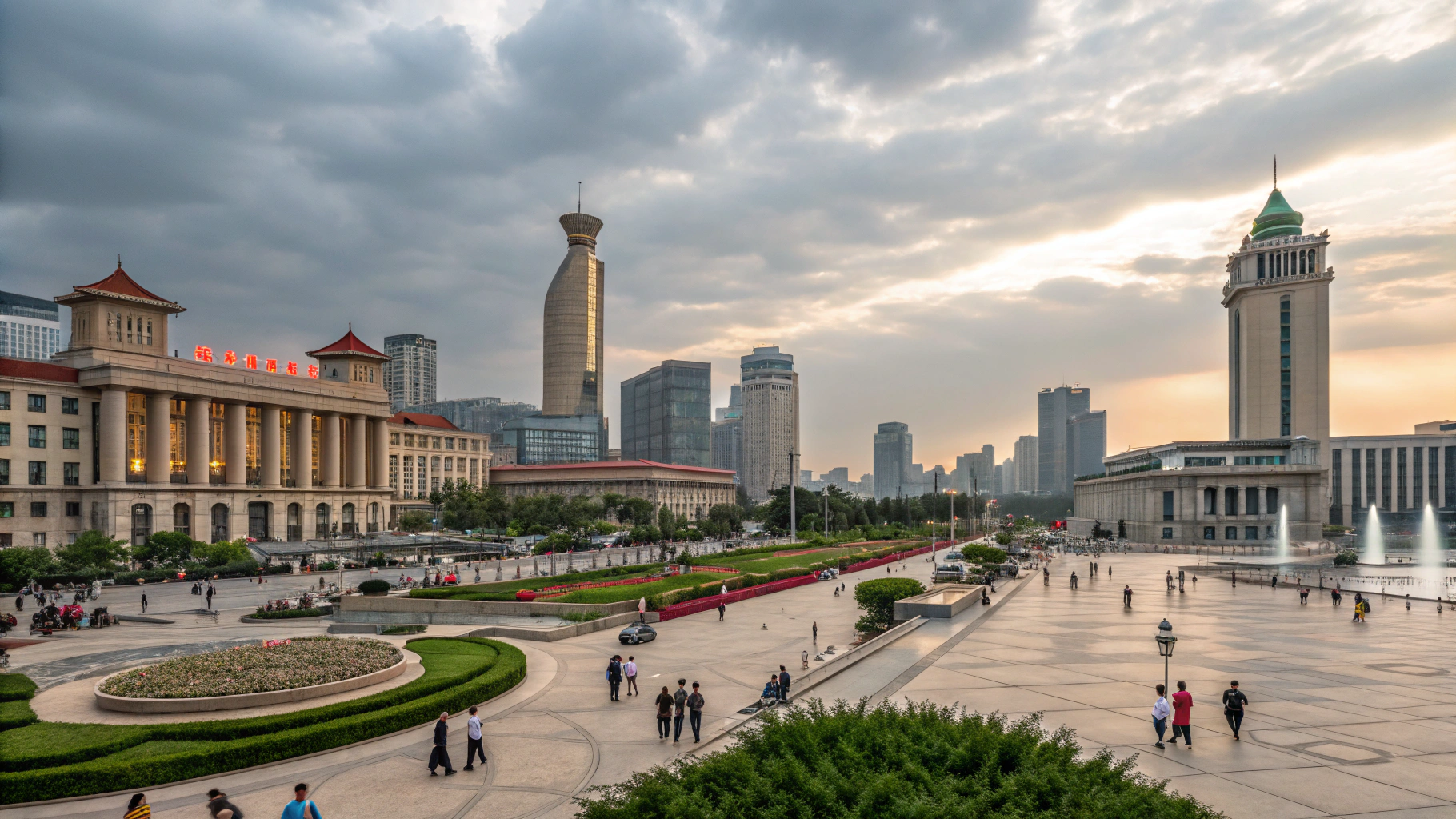 AI generated image by Red Panda AI: China Dalian Xinghai Square