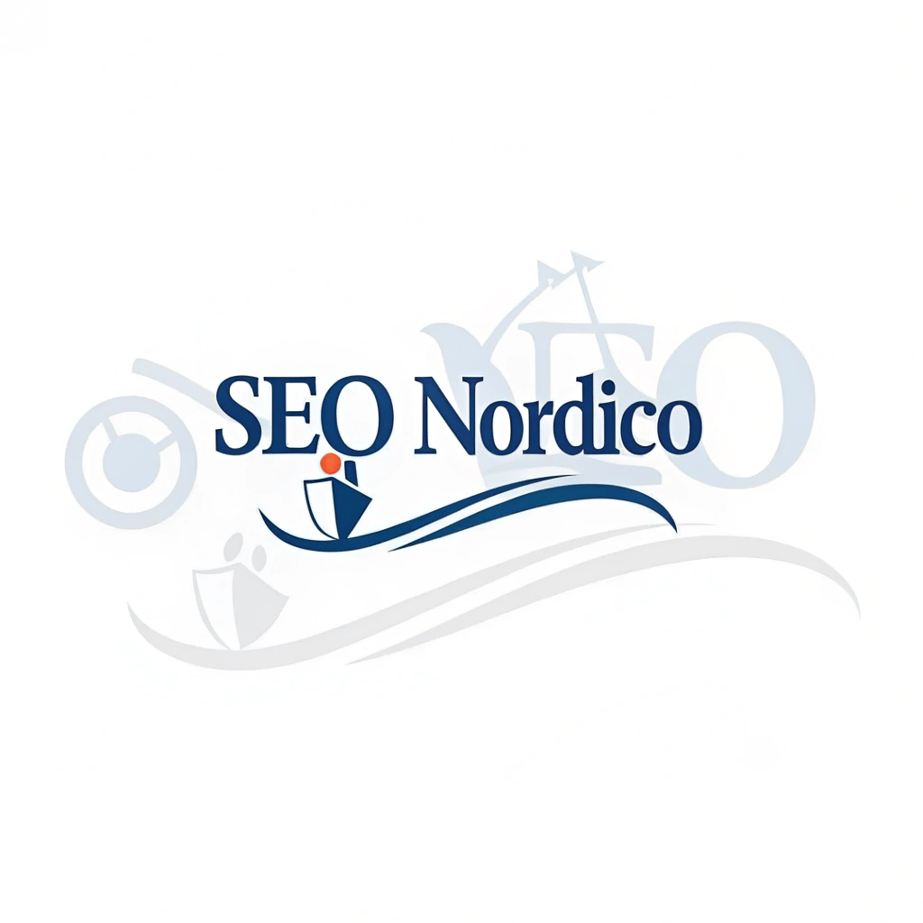 AI generated image by Red Panda AI: Create a clean and professional logo for a company called 'SEO NORDICO'. The design should be modern and minimalist, focusing on simplicity and clarity. Use a sans-serif font with a bold, confident style. The color palette should include shades of blue and white, conveying trust, reliability, and expertise. Avoid using overly complex elements or illustrations. The logo should work well on both digital and print media.