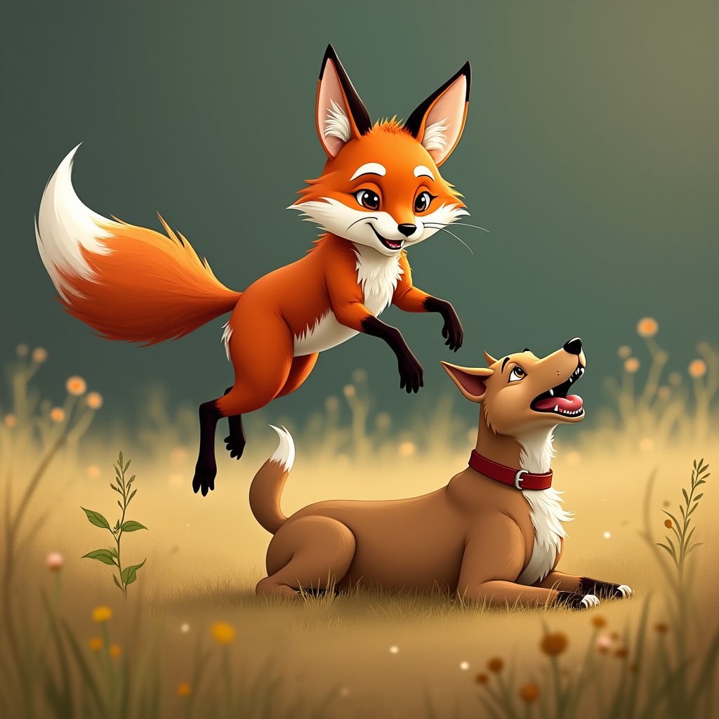 AI generated image by FLUX.1-pro: The quick brown fox jumps over the lazy dog