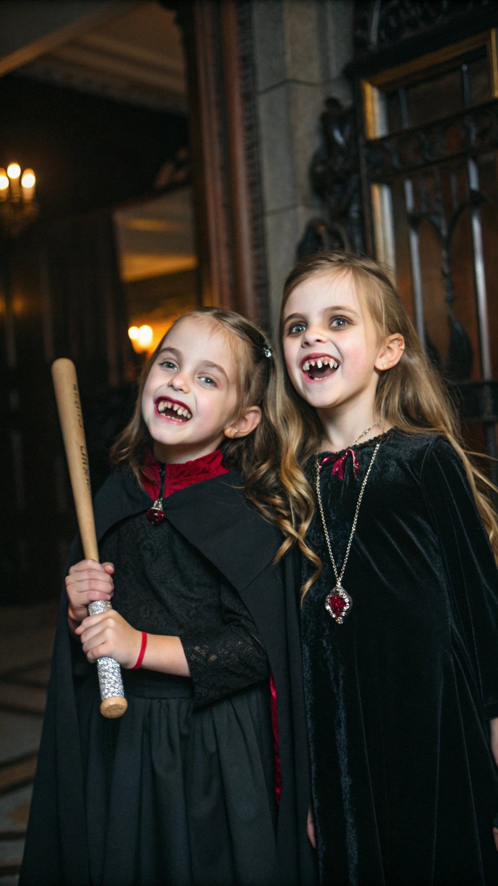 AI generated image by Recraft V3: Small little vamp girls 