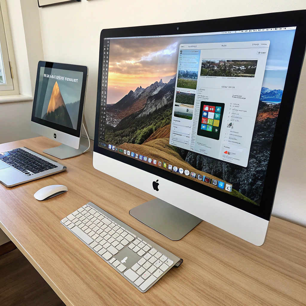 AI generated image by Red Panda AI: Crea una imagen sobre un ordenador utilizando otro ordenador