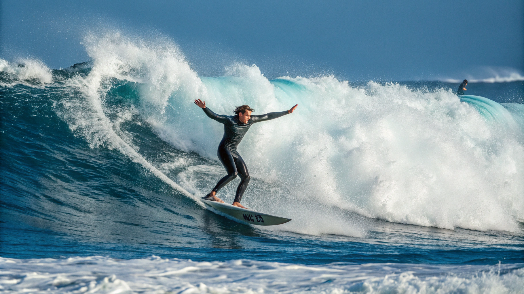 AI generated image by Red Panda AI: Surfer riding a wave