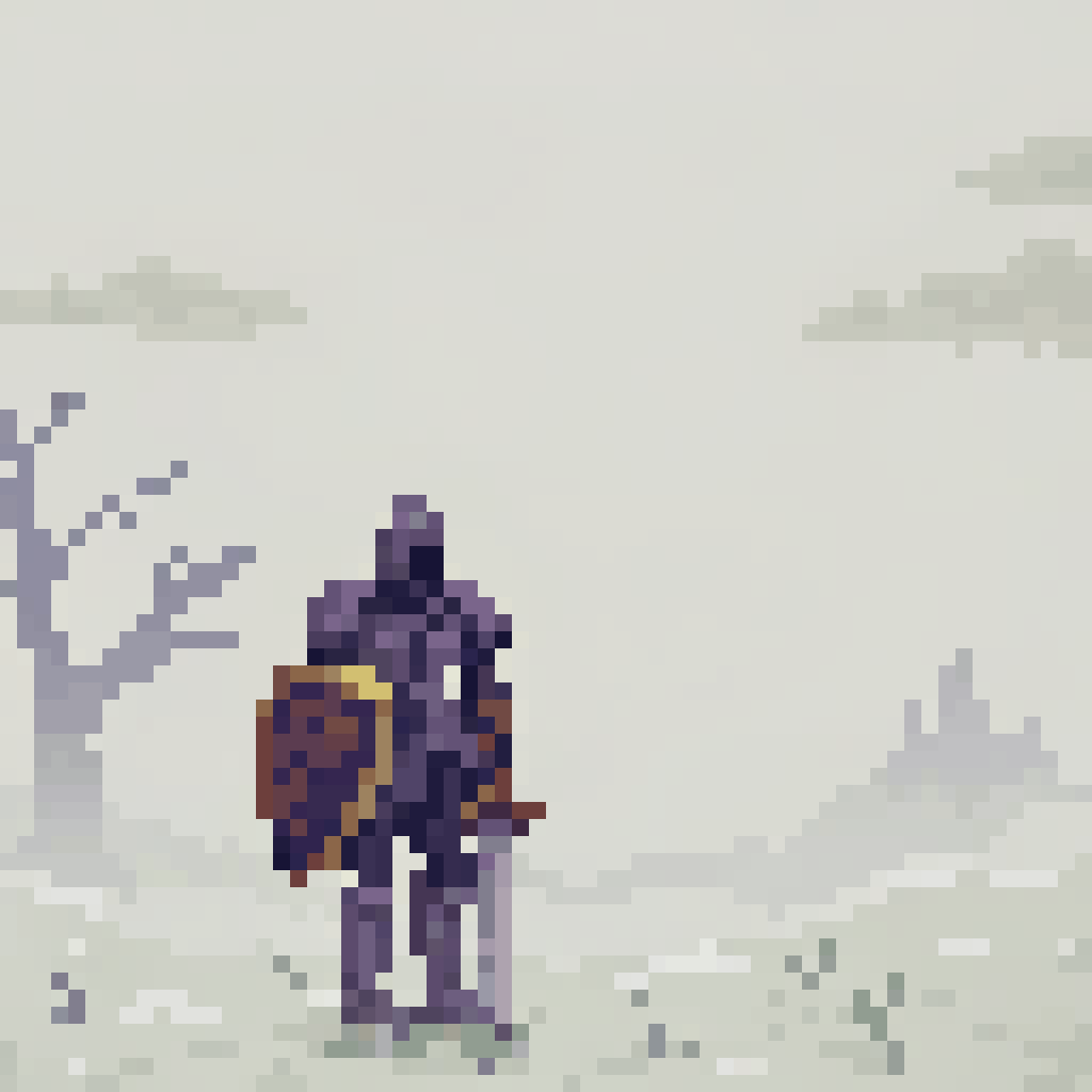 AI generated image by Red Panda AI: A strong, mysterious Black medieval knight standing tall in dark, weathered armor, his face partially shadowed beneath a battle-worn helmet. His expression is somber and contemplative, exuding inner strength and quiet resilience. The setting is a moody, overcast landscape—misty hills, ancient twisted trees, and the ruins of a forgotten castle in the distance. Rays of pale light pierce through the clouds, highlighting the knight’s silhouette against the dramatic, beautiful background. The atmosphere is gloomy yet powerful, evoking a sense of solitude and timeless struggle.