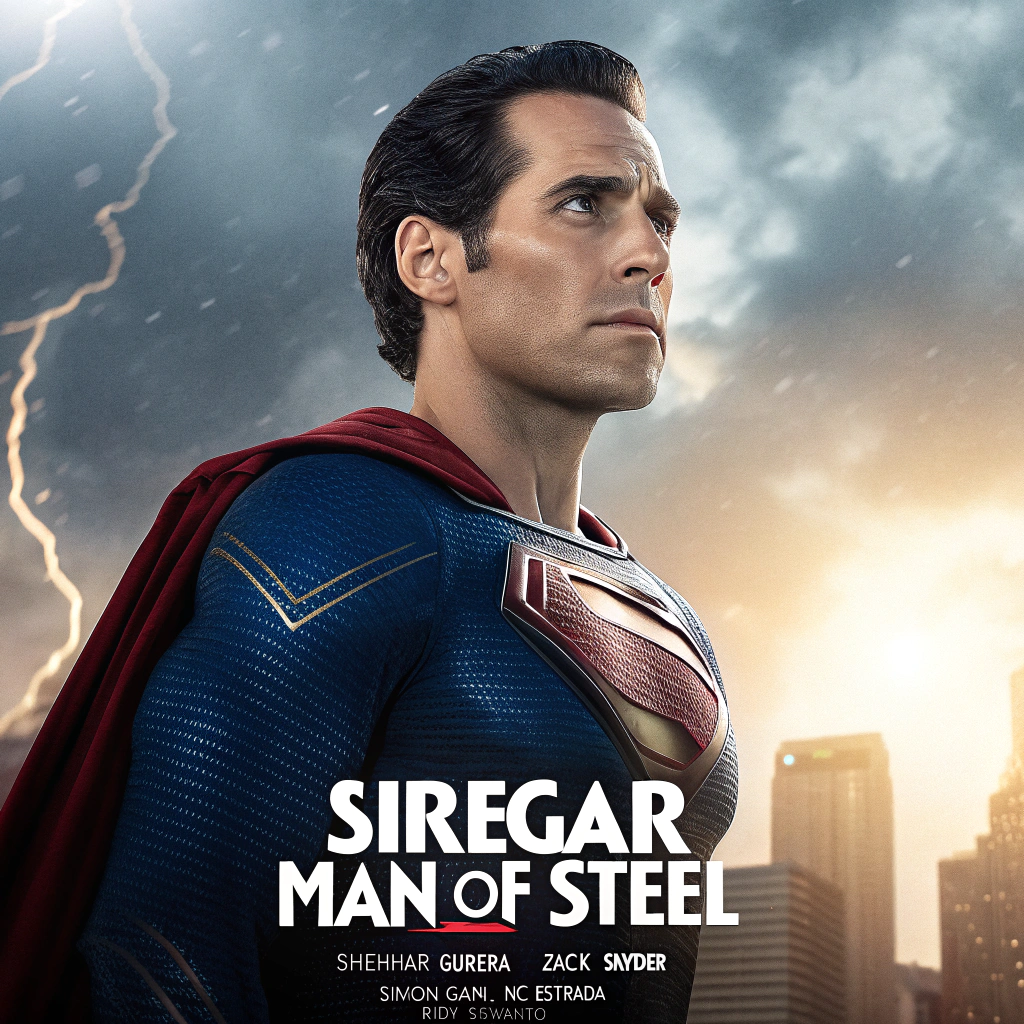 AI generated image by Red Panda AI: a man in a superman costume with the words siregar man of steel, character poster, official poster, nicholas cage as superman, nicolas cage as superman, movie poster character, inspired by Shekhar Gurera, movie promotional image, promotional poster, super hero, promo poster, superhero portrait, superman, inspired by Zack Snyder, puerto rican super hero, inspired by Simon Gaon, official poster artwork, promotional movie poster, embrace the superego, inspired by Ric Estrada, inspired by Rudy Siswanto