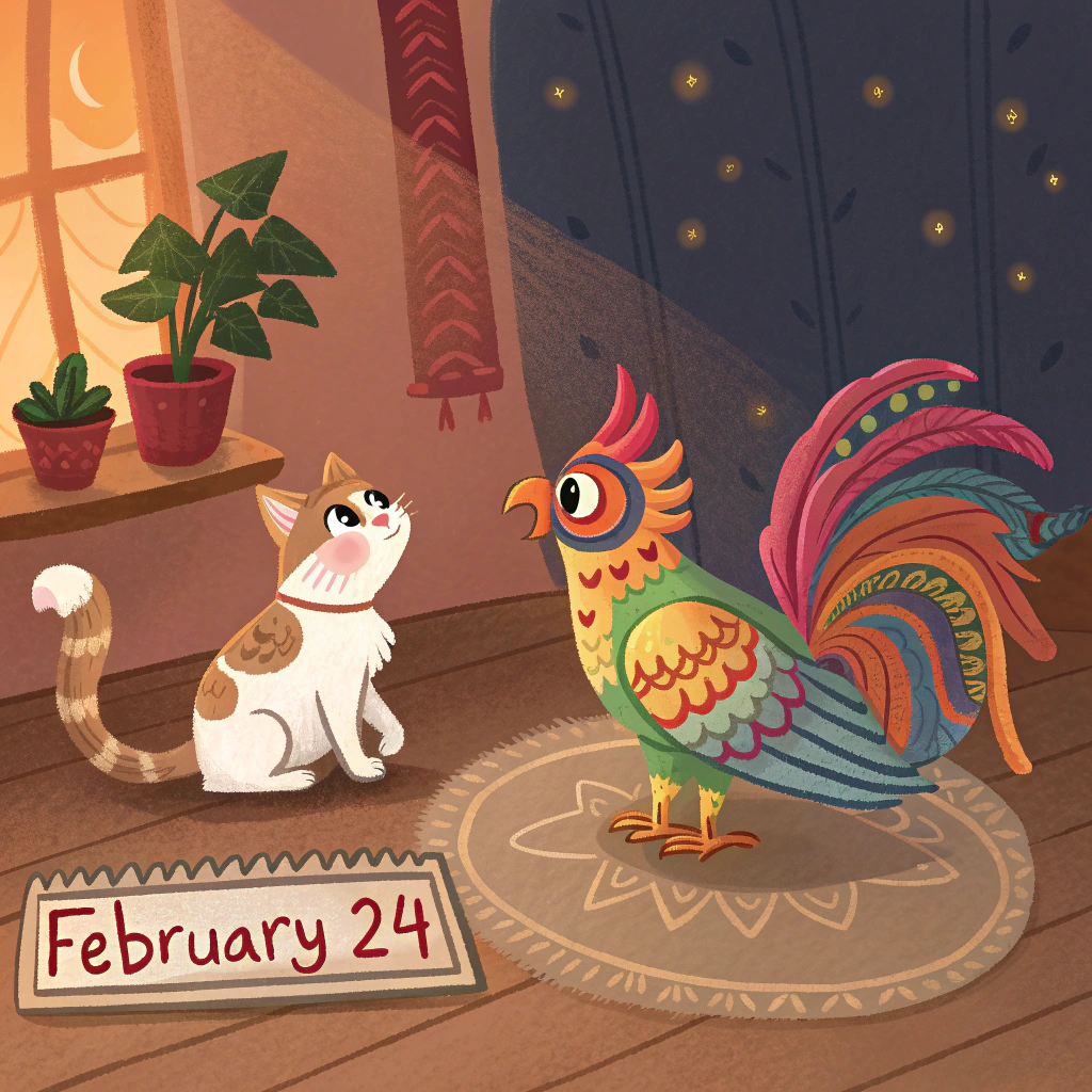AI generated image by Red Panda AI: un chat, cuauhtli, alebrije, nawales mes de febrero 24