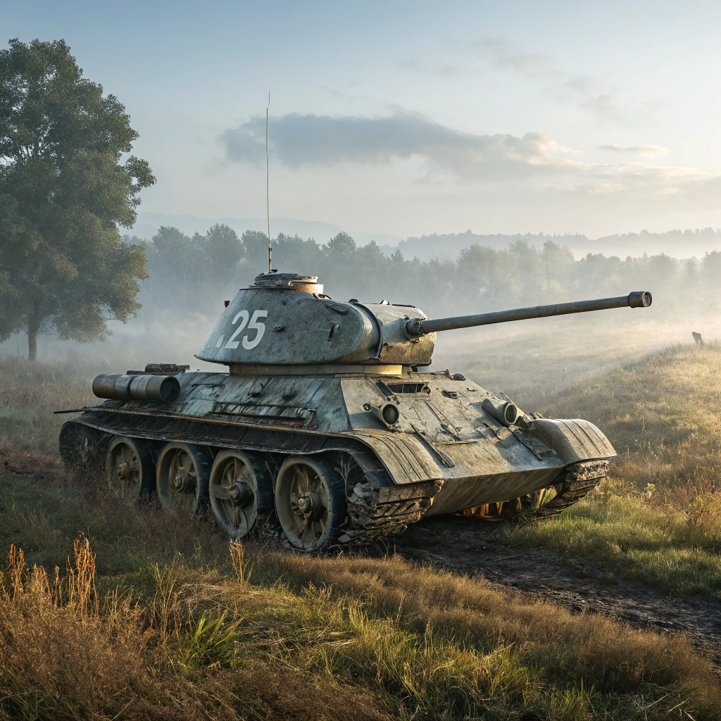 AI generated image by Red Panda AI: un tanque t34 sovietico
