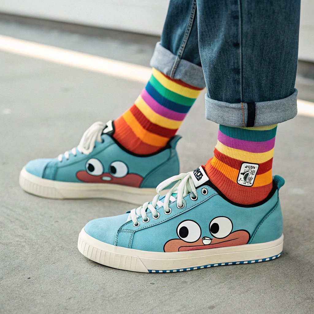 AI generated image by Red Panda AI: Les pieds de Gumball 