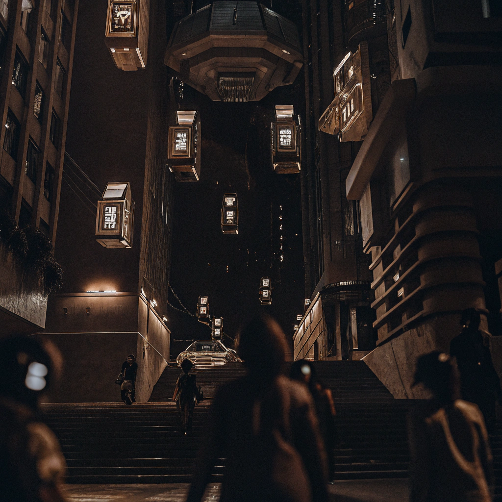 AI generated image by Red Panda AI: A futuristic cityscape with holographic advertisements, chatbots interacting with customers, and personalized recommendations popping up on screens.]

