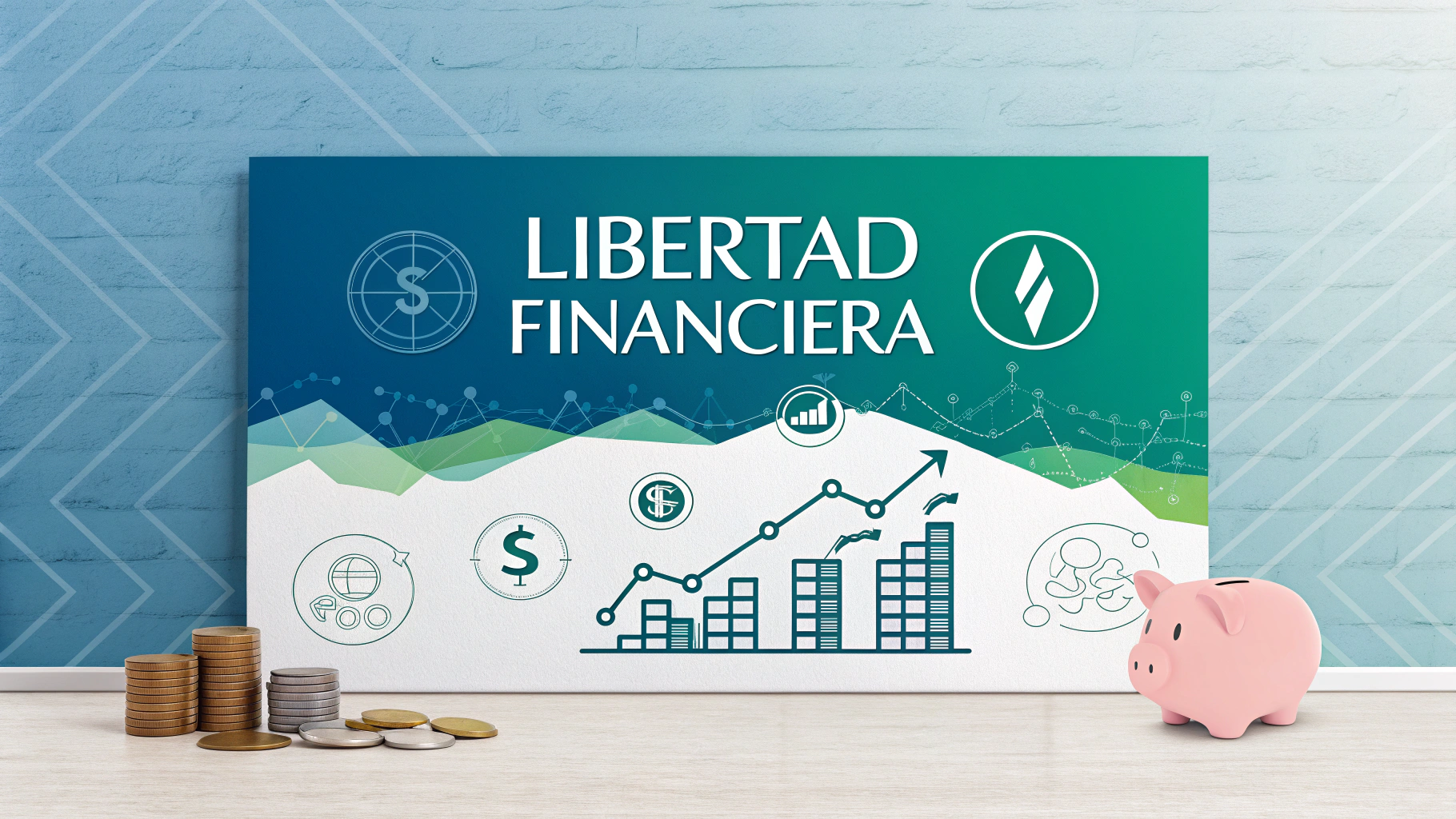 AI generated image by Red Panda AI: Genera una imagen horizontal para mi canal de youtube llamado Libertad Financiera, considera que no aparezcan personas reales en ella