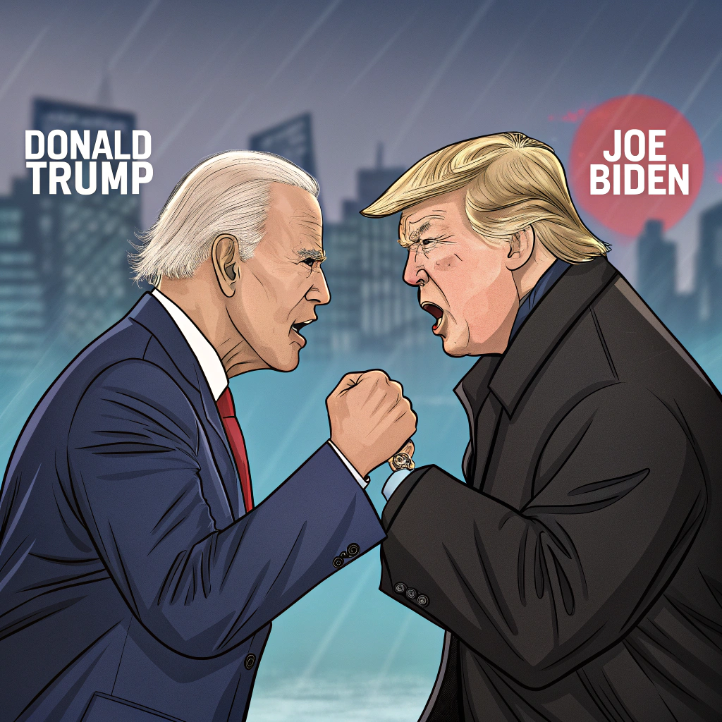 AI generated image by Red Panda AI: DONALD TRUMP FIGHTING WITH JOE BIDEN 